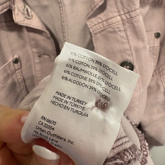 Anthropologie-PILCRO- DUSTER SHIRT JACKET- MAUVE-LONG- OVERSIZED FIT- XS - Picture 11 of 11